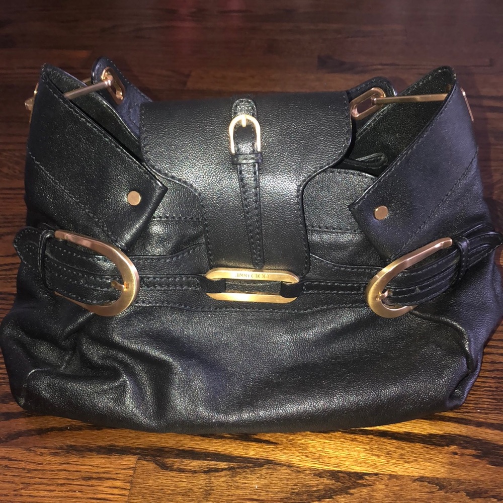 Jimmy choo leather shoulder bag